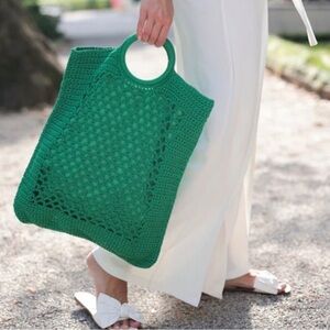 Shiraleah Jezabelle Green Crochet Tote Bag Purse